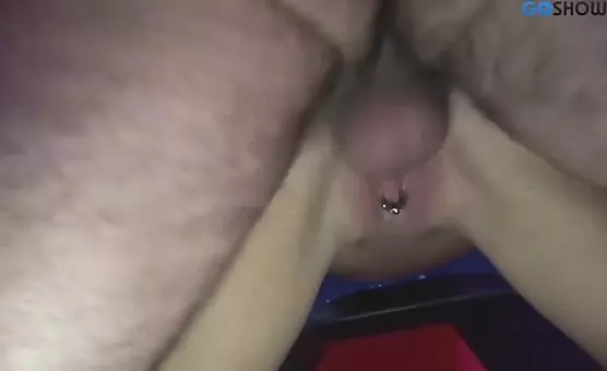 Blonde With Nipple Piercings Rides and Fucks Her Stud